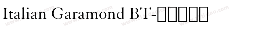 Italian Garamond BT字体转换